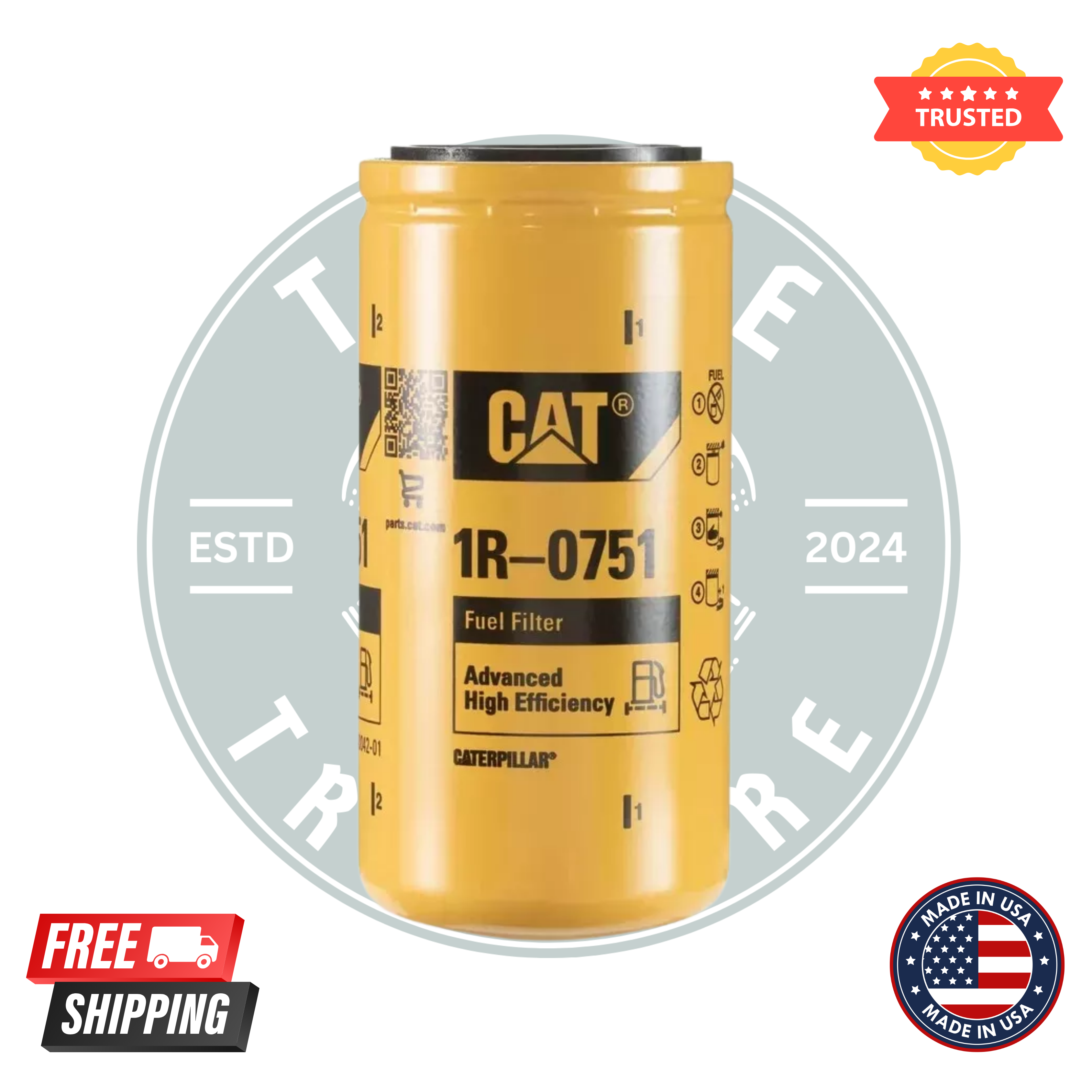 Caterpillar 1R-0751 Fuel Filter – OEM CAT Diesel Engine Replacement