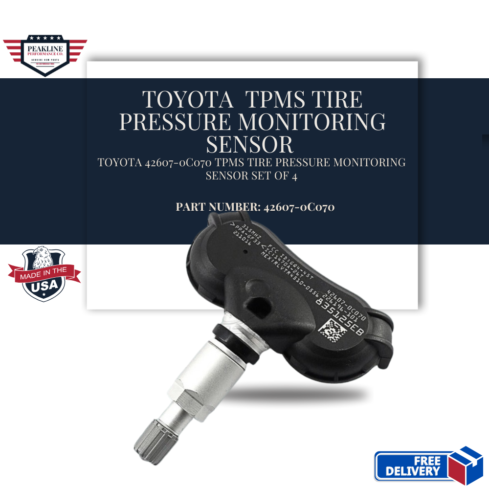 Toyota 42607-0C070 TPMS Tire Pressure Monitoring Sensor Set of 4