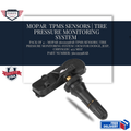 Pack of 4 – Mopar 56029398AB TPMS Sensors | Tire Pressure Monitoring System | OEM for Dodge, Jeep, Chrysler | 433 MHz