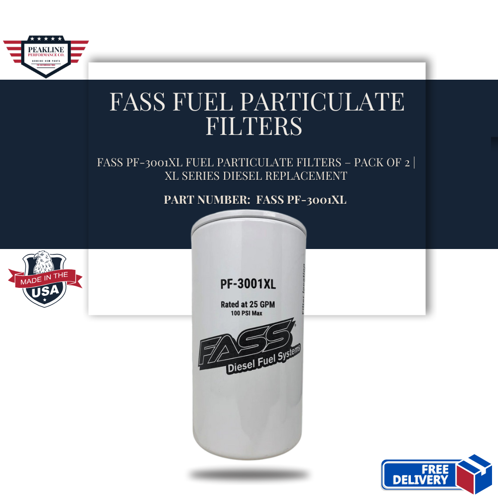 FASS PF-3001XL Fuel Particulate Filters – Pack of 2 | XL Series Diesel Replacement
