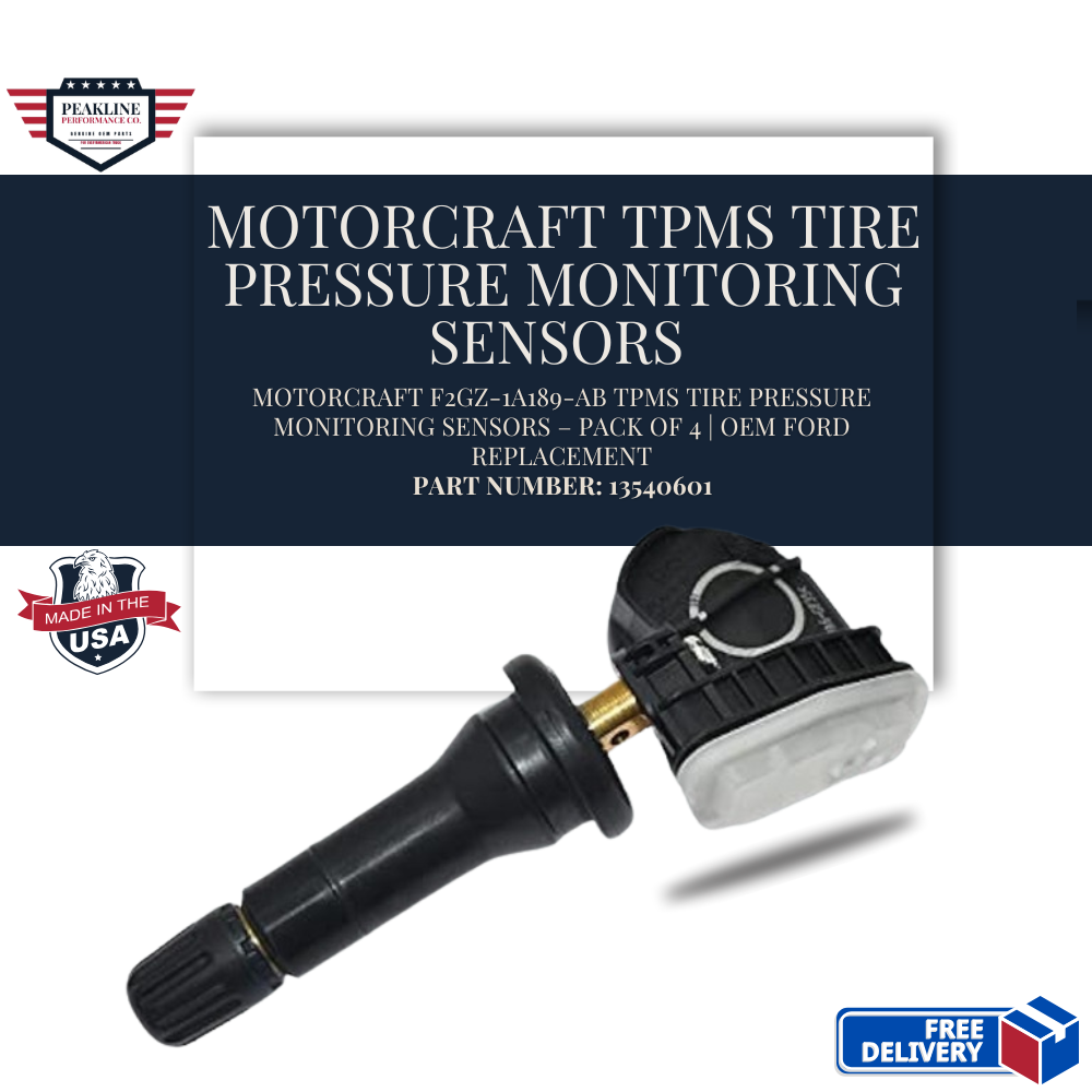 Motorcraft F2GZ-1A189-AB TPMS Tire Pressure Monitoring Sensors – Pack of 4 | OEM Ford Replacement