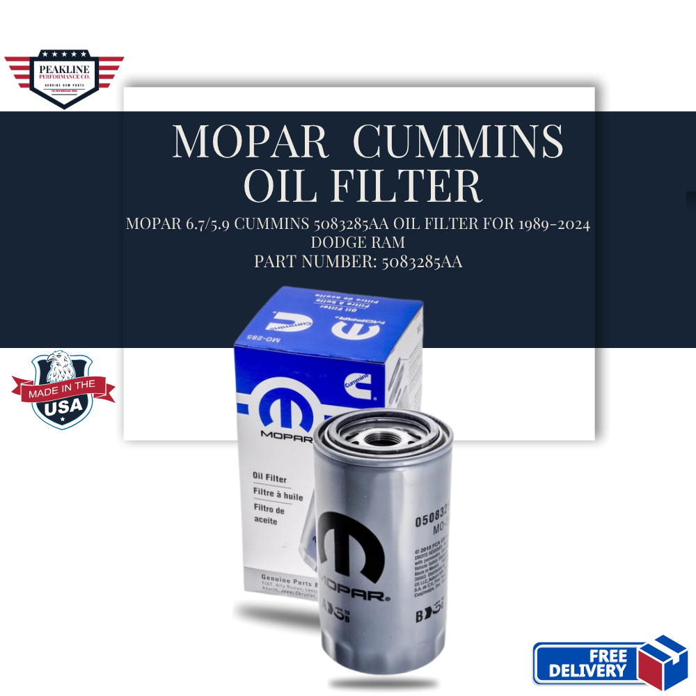 Mopar 6.7/5.9 Cummins 5083285AA Oil filter for 1989-2024 Dodge RAM