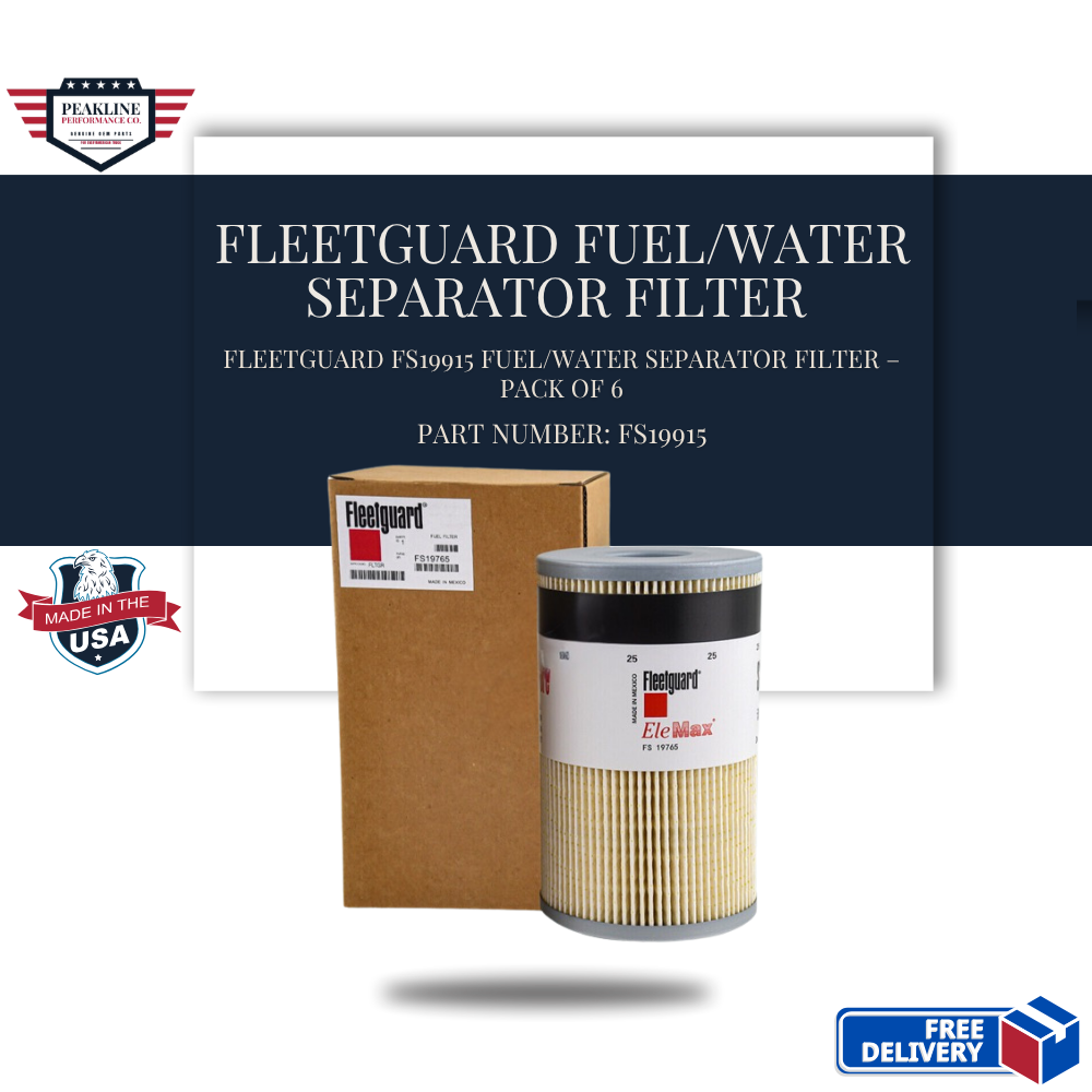 Fleetguard FS19915 Fuel/Water Separator Filter – Pack of 6