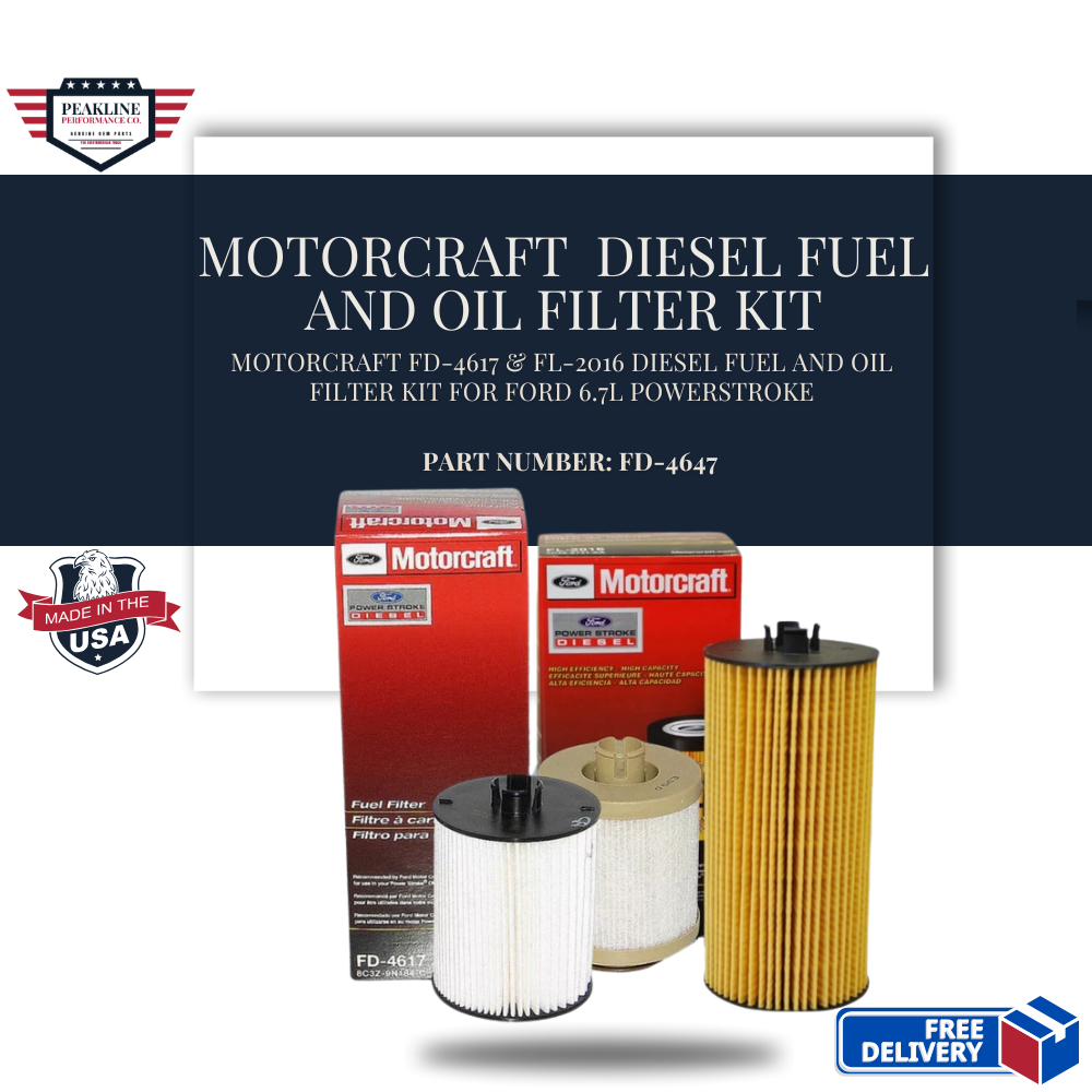 Motorcraft FD-4617 & FL-2016 Diesel Fuel and Oil Filter Kit for Ford 6.7L Powerstroke