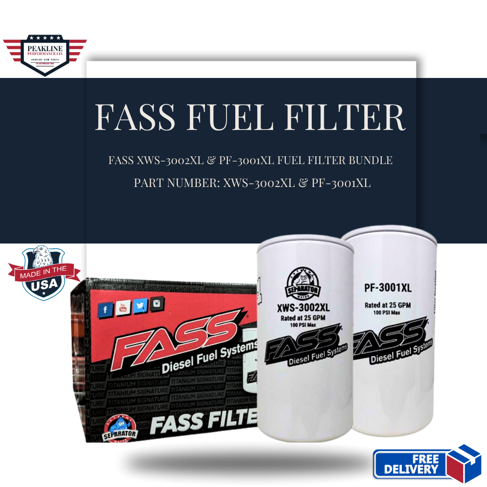 FASS XWS-3002XL & PF-3001XL Fuel Filter Bundle