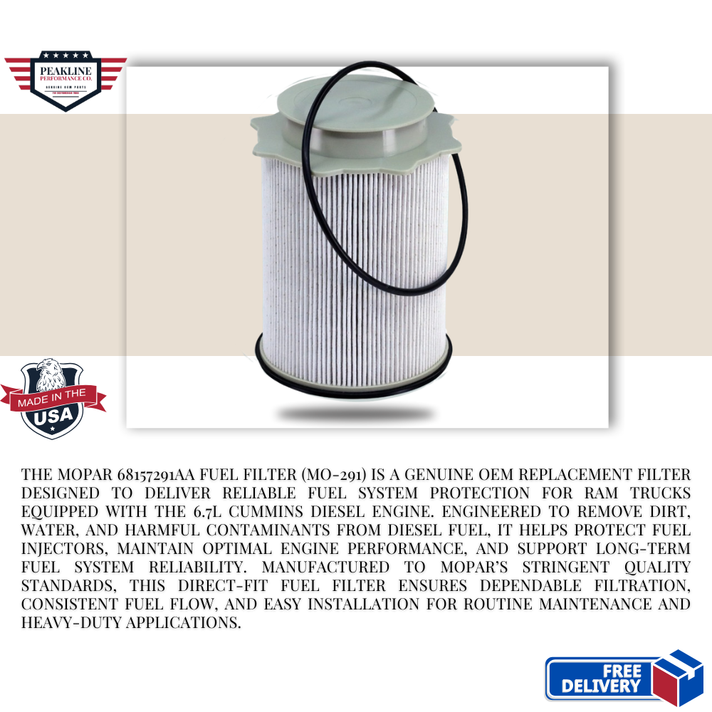Mopar 68157291AA Fuel Filter MO-291