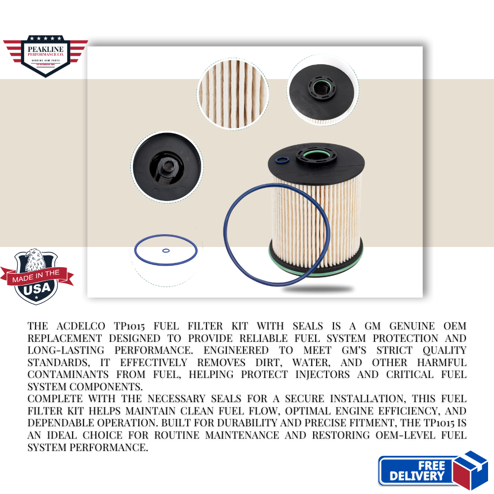 ACDelco TP1015 Fuel Filter Kit with Seals | GM Genuine OEM Replacement