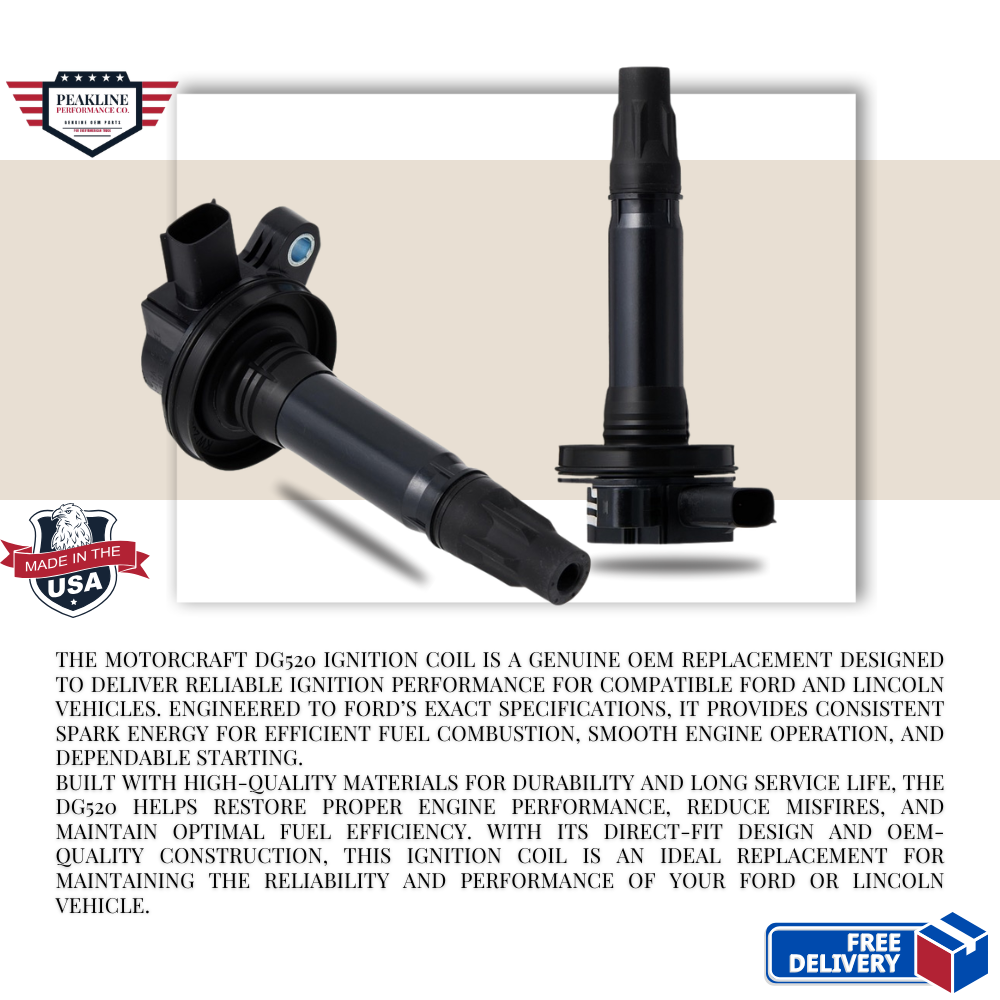 Motorcraft DG520 Ignition Coil | OEM Replacement for Ford & Lincoln