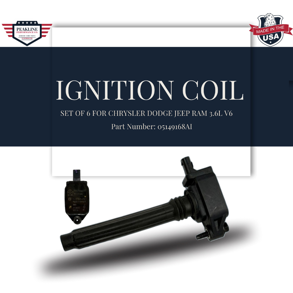 05149168AI Ignition Coil Pack Set of 6 for Chrysler Dodge Jeep Ram 3.6L V6