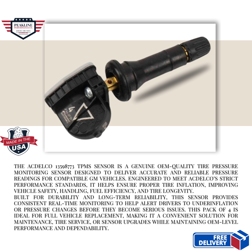 ACDelco 13598773 TPMS Sensor – Pack of 4