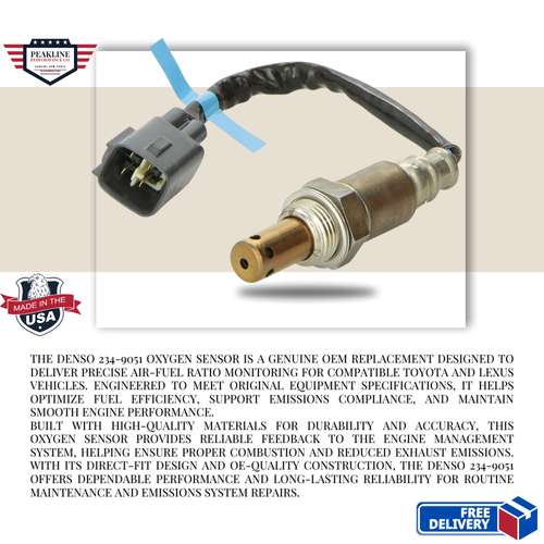 Denso 234-9051 Oxygen Sensor | Genuine OEM Replacement | OE Fit for Toyota & Lexus