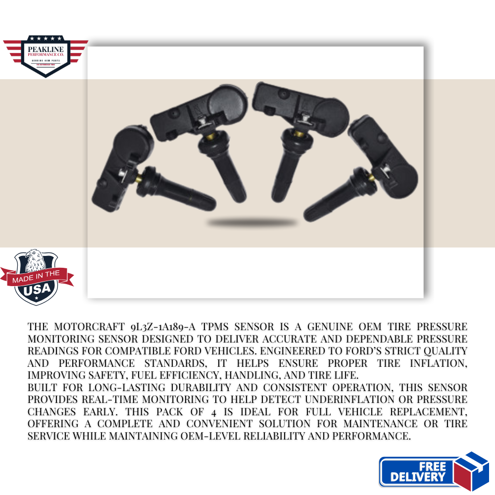 Motorcraft 9L3Z-1A189-A TPMS Sensor – Pack of 4