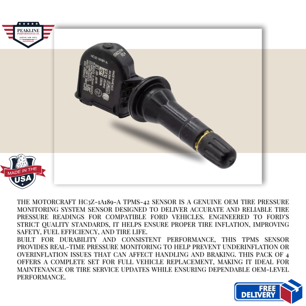Motorcraft HC3Z-1A189-A TPMS-42 Sensor – Pack of 4