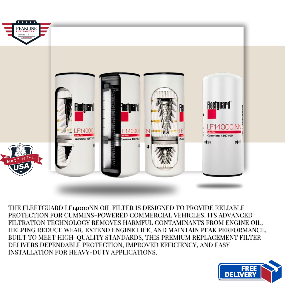 Fleetguard Oil Filter LF14000NN Cummins Filtration OEM quality Pack of 6