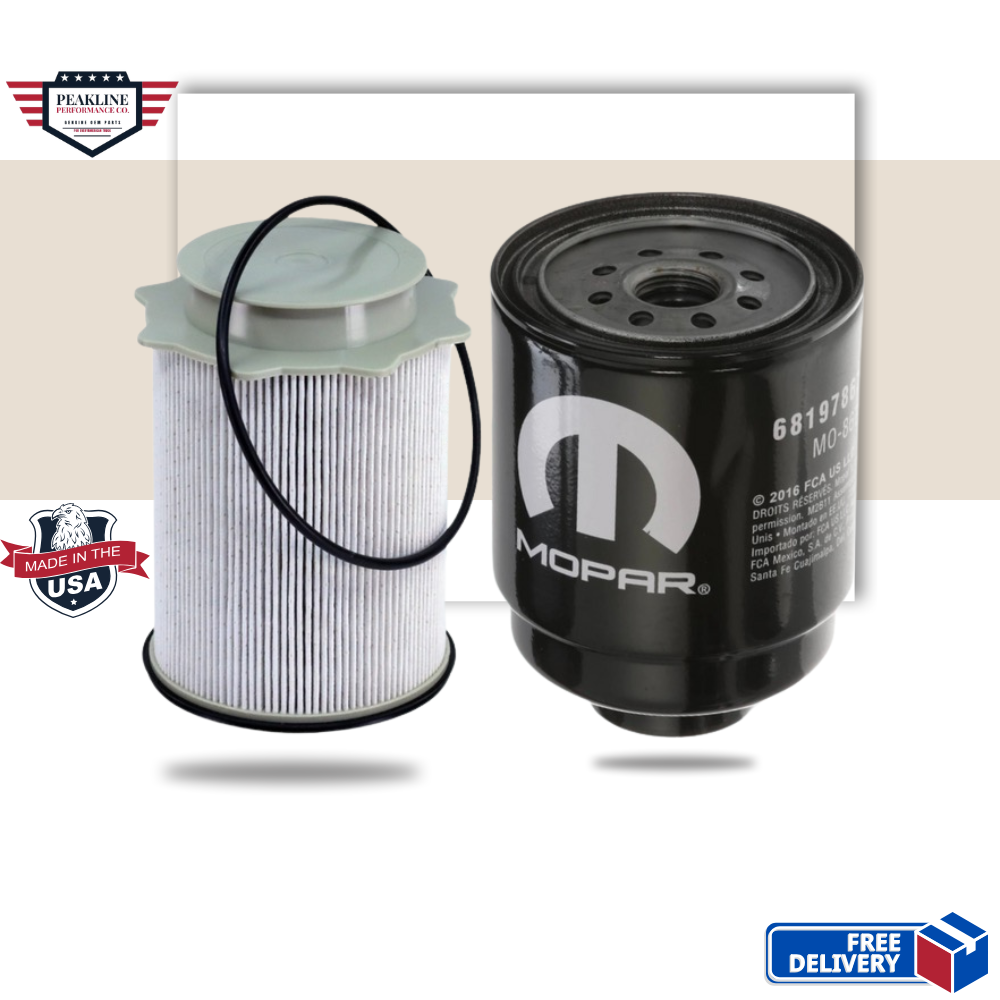 Mopar Oil Fuel Filter Set 68197867AB, 68157291AA (MO-867, MO-291) 6.7L Cummins for 2013-2018 Dodge Ram 2500-5500