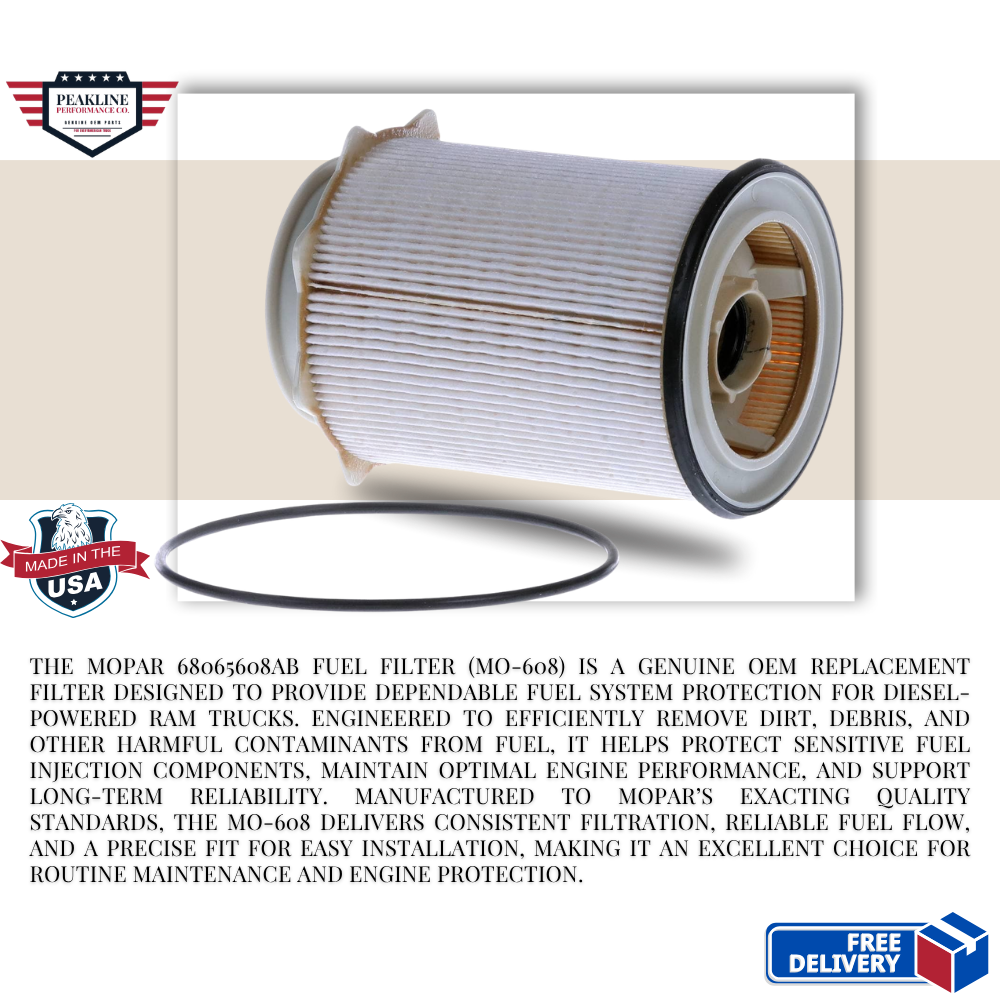 Mopar 68065608AB Fuel Filter MO-608