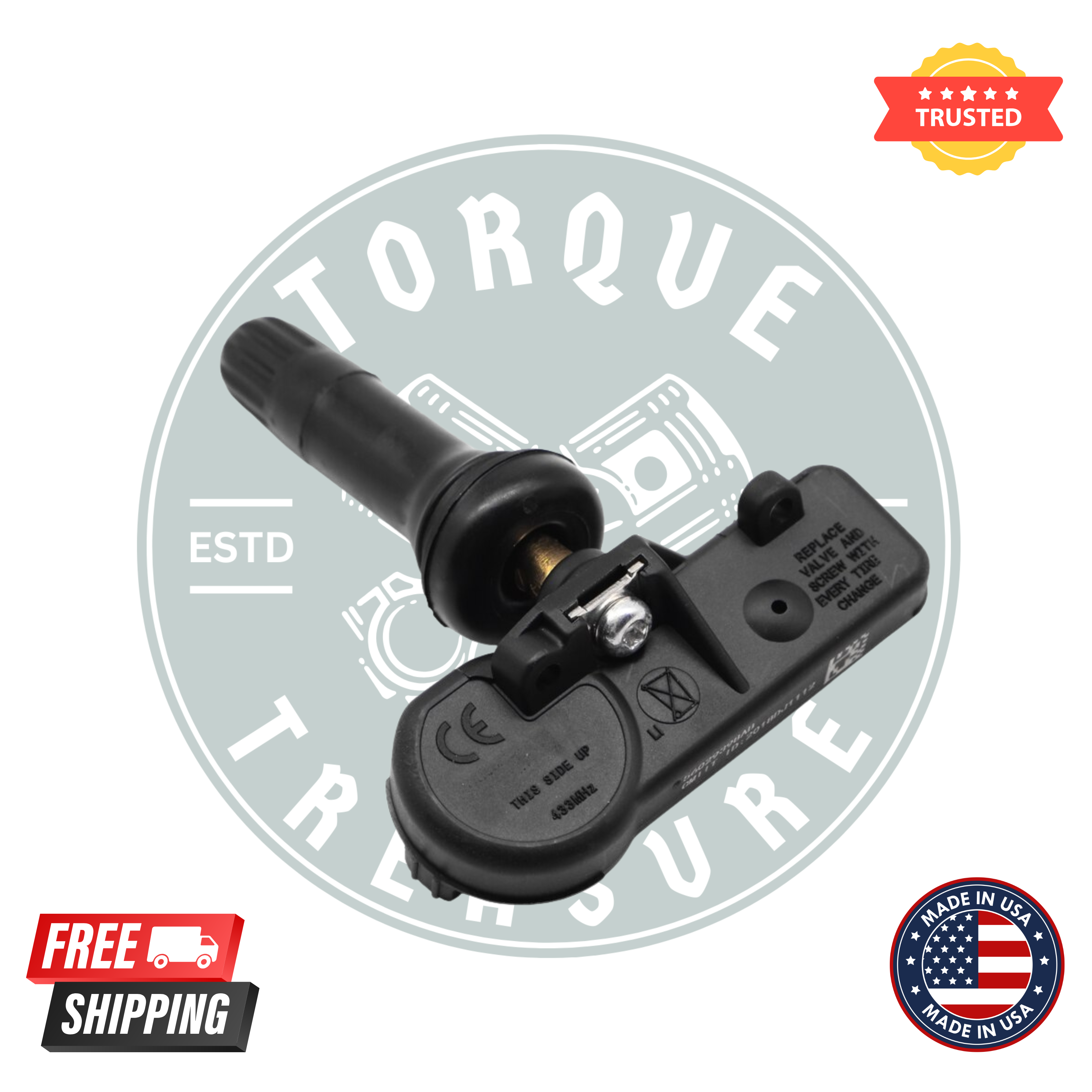 Pack of 4 – Mopar 56029398AB TPMS Sensors | Tire Pressure Monitoring System | OEM for Dodge, Jeep, Chrysler | 433 MHz
