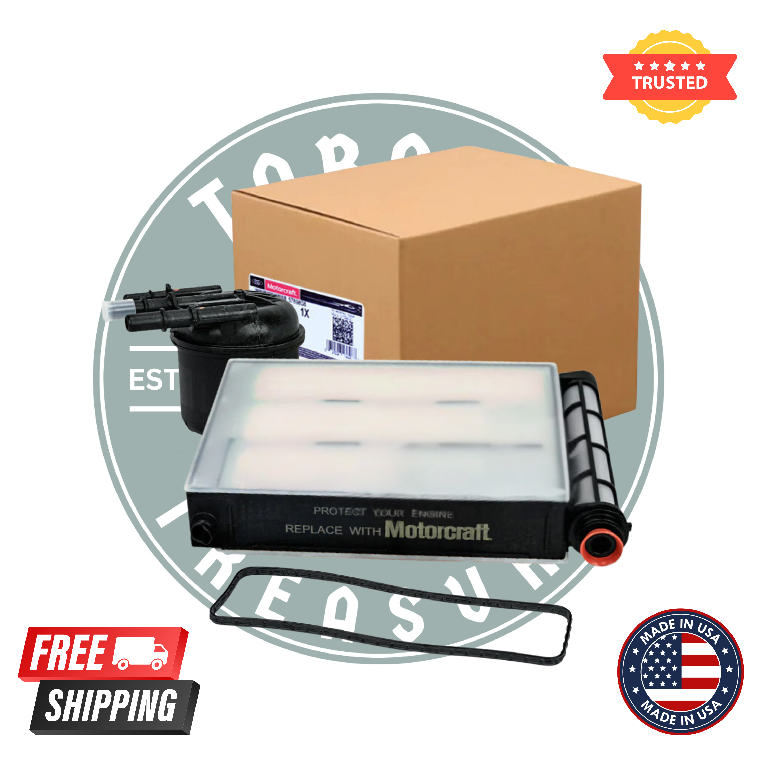 Motorcraft FD-4647 diesel fuel filter kit
Ford 6.7L Powerstroke fuel filter replacement
Genuine Motorcraft FD4647 filter set
Ford Super Duty diesel fuel filter kit