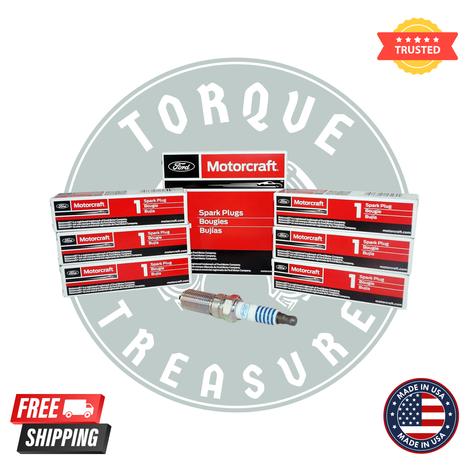 Motorcraft SP411 Spark Plugs – Pack of 6 | OEM Replacement for Ford & Lincoln