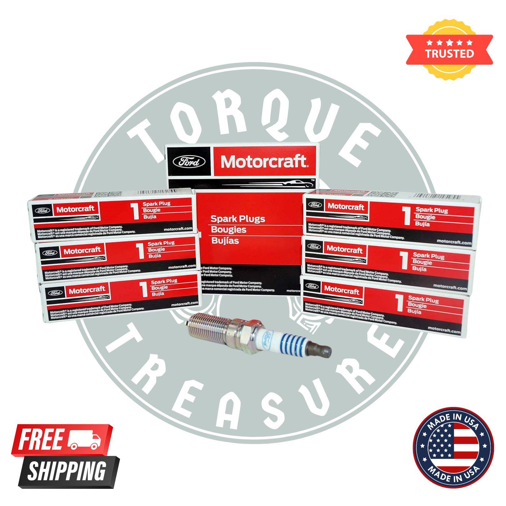 Motorcraft DG520 Ignition Coils & SP520 Spark Plugs – Set of 6 | OEM Ford Replacement