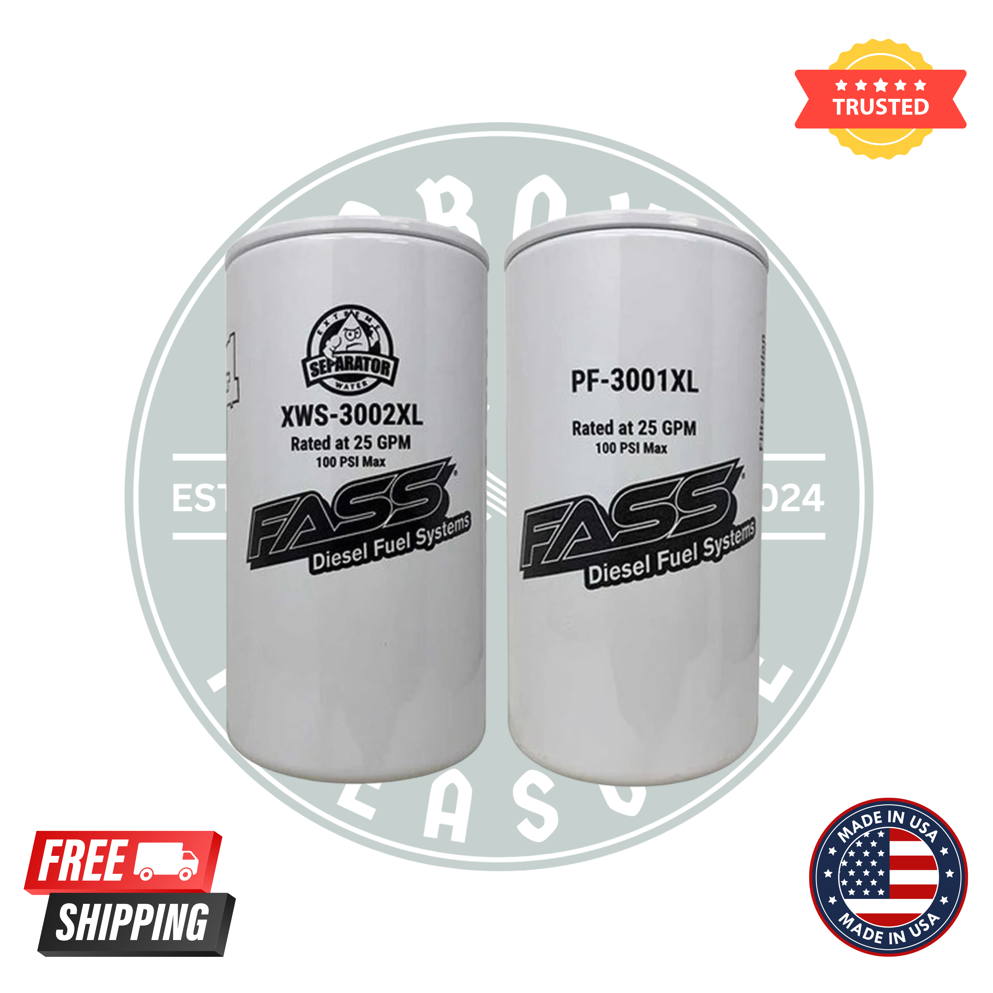 FASS XWS-3002XL & PF-3001XL Fuel Filter Bundle