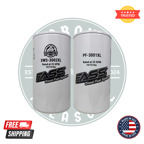 FASS XWS-3002XL & PF-3001XL Fuel Filter Bundle