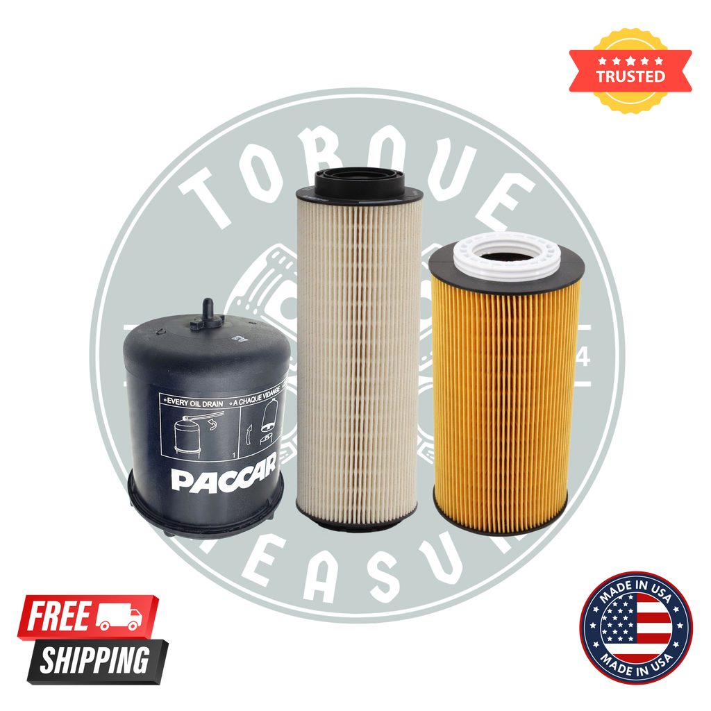 Paccar Fuel Oil & Water Separator Filters Bundle 2277129 1922496 2234788
