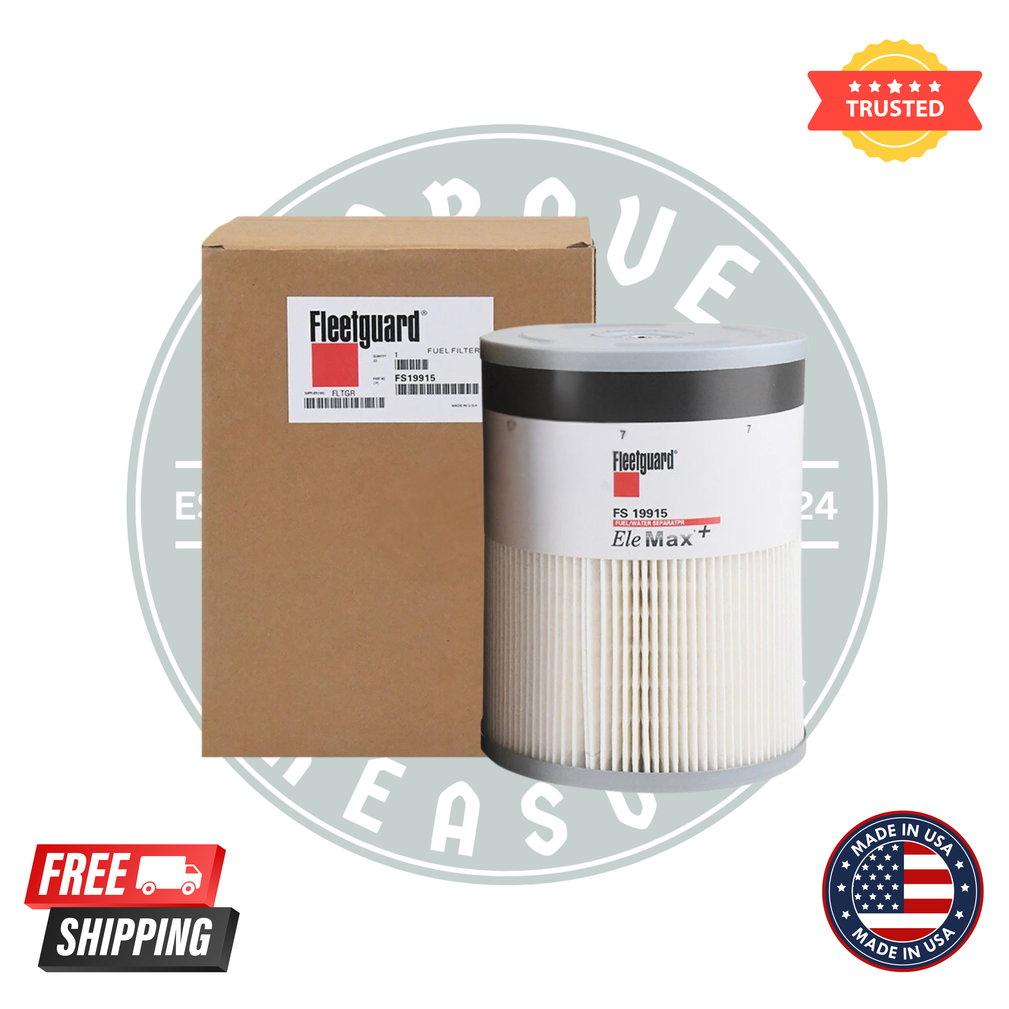 Fleetguard FS19915 Fuel/Water Separator Filter – Pack of 6